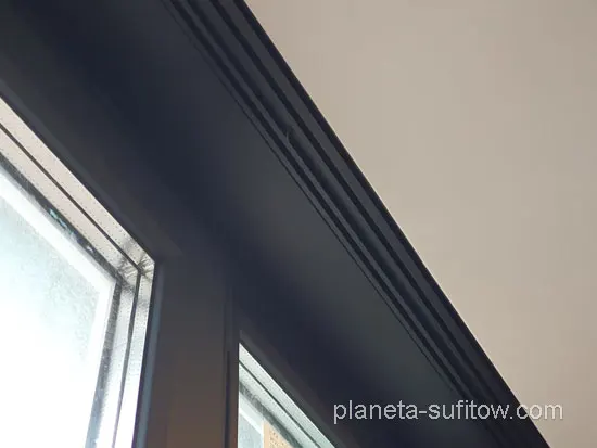 built track in stretch ceiling